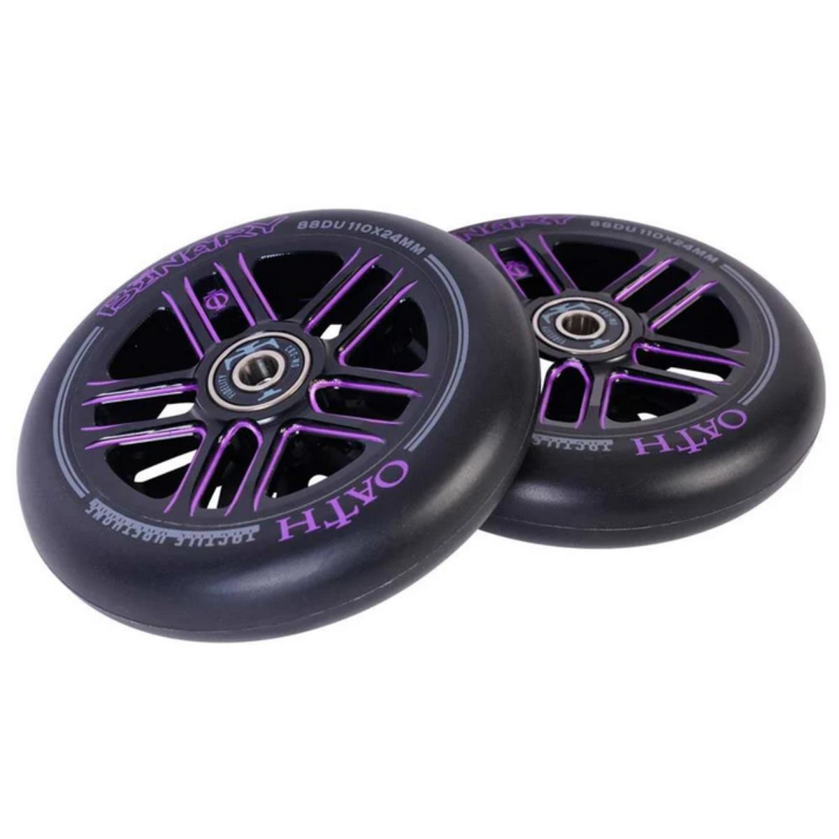 OATH BINARY WHEELS - 110 X 24mm (BLACK/PURPLE)