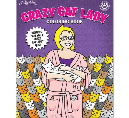Crazy Cat Lady Colouring Book