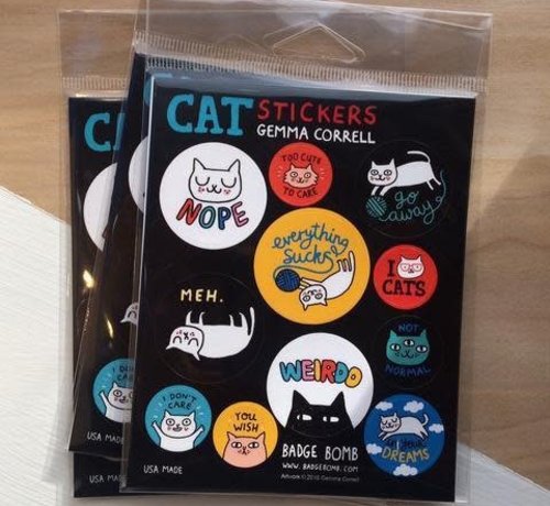 Cattitude Fun Stickers