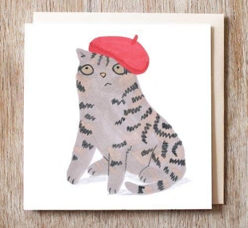Genevieve Cat in Red Beret
