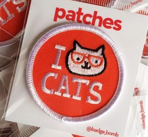 I Love Cats Iron-on Patch