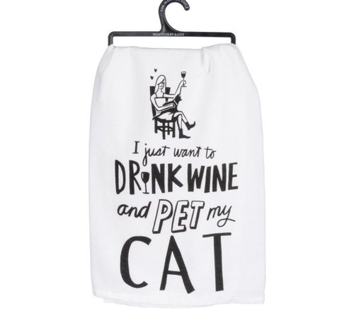 Selena Pet My Cat Tea Towel