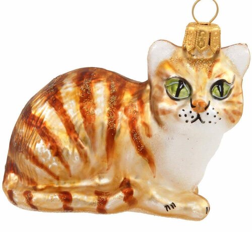 Sammy Orange Tabby Cat Ornament