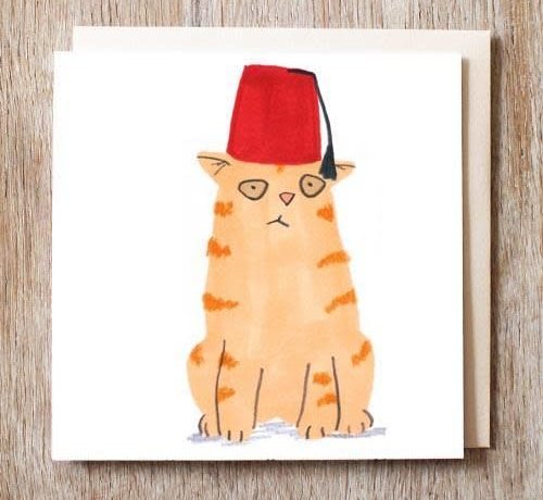 Toby the Cat in Fez Hat