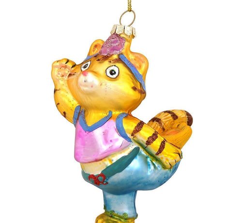 Violeta Yoga Glass Christmas Ornament