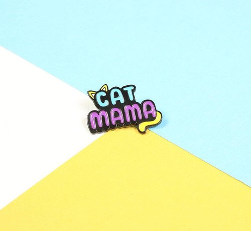 Cat Mama Enamel Pin