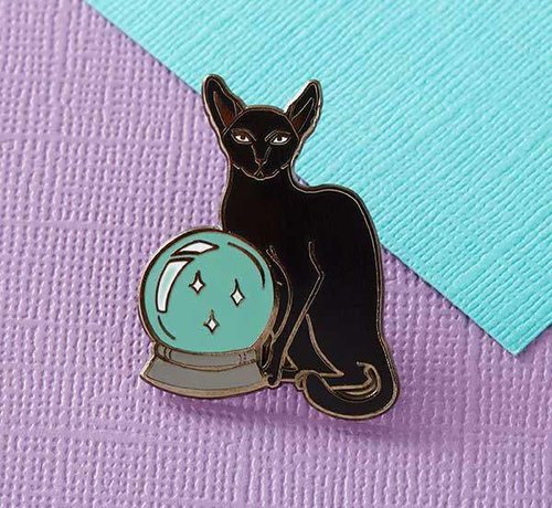 Fortune Teller Cat Enamel Pin