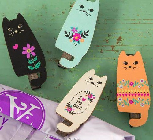 Happy Cats Magnet Clips