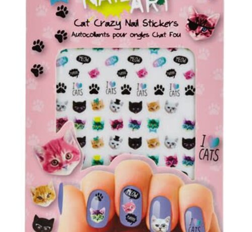 Cat Crazy Nail Art Stickers