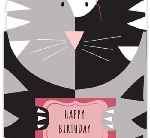 Kitty Hugs Birthday Card