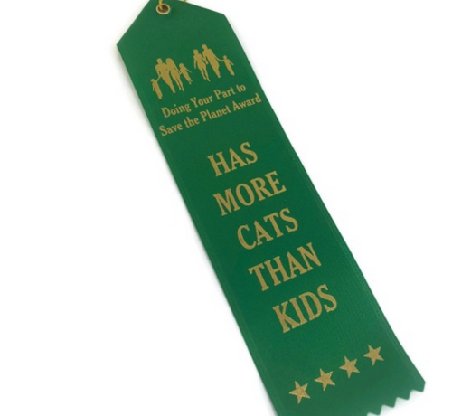miso handmade Cat People Award Ribbon More Cats Than Kids