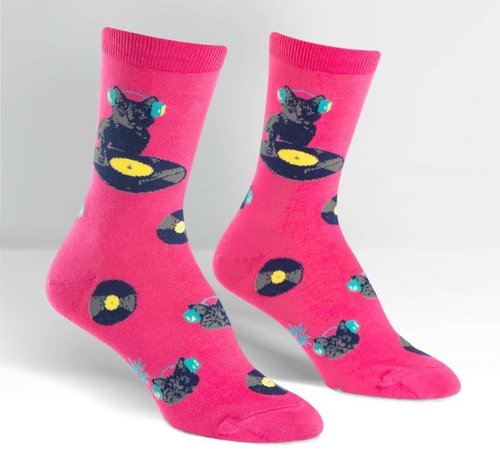 Youngson Skrillex Cat Scratch Women's Crew Socks