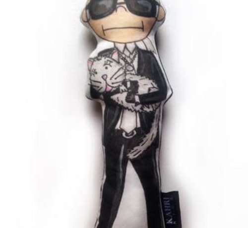 Kahri Karl Lagerfeld with Choupette Doll