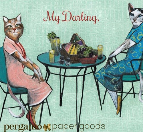 Pergamo Two Darlings Cat Card