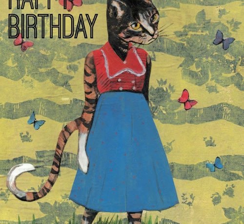Pergamo Papillon Retro Birthday Card
