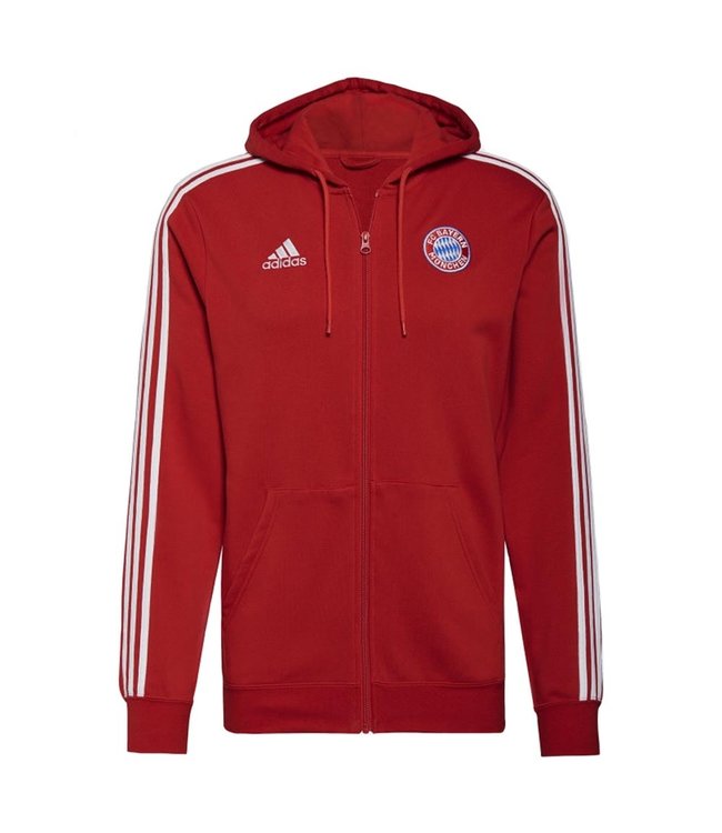 Adidas BAYERN MUNICH 3-STRIPE FULL ZIP HOODIE 2021/22