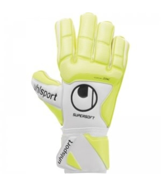 PURE ALLIANCE SUPERSOFT GOALKEEPER GLOVES - WHITE/FLUO YELLOW/BLACK