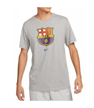 FC BARCELONA CREST T-SHIRT 2023/24 - LIGHT GREY