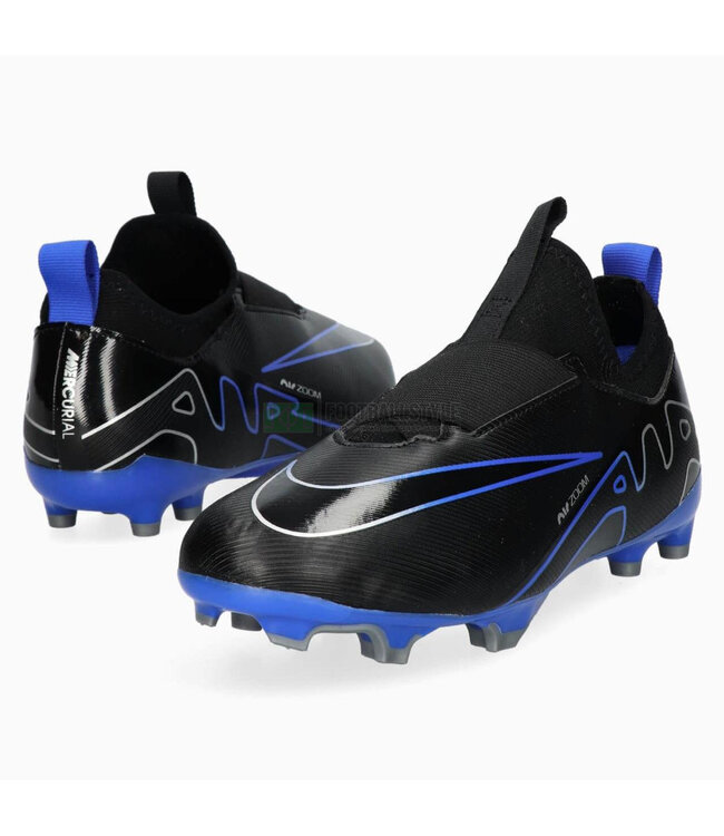 JR ZOOM VAPOR 15 ACADEMY FG/MG - BLACK/CHROME/HYPER ROYAL