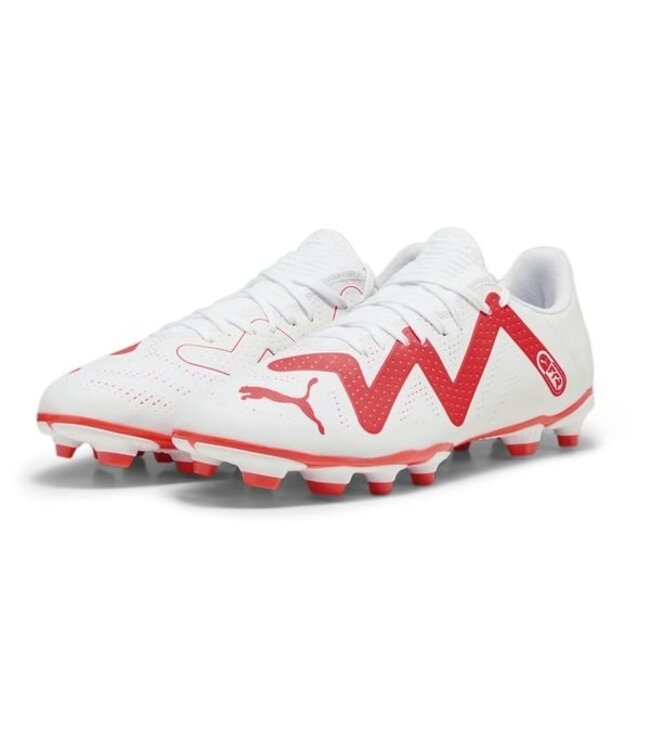 FUTURE PLAY FG/AG JR - PUMA WHITE/FIRE ORCHID