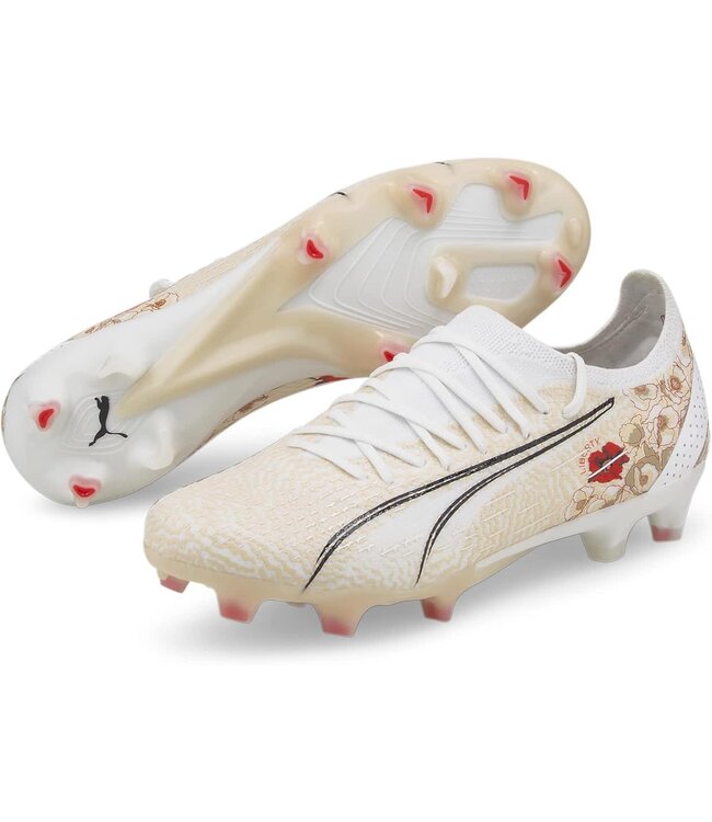 ULTRA LIBERTY FG/AG WOMENS - WHITE/PUMA BLACK/SUN KISS
