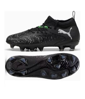 FUTURE 8 MATCH FG/AG JR - BLACK/COOL GRAY/FLUO GREEN