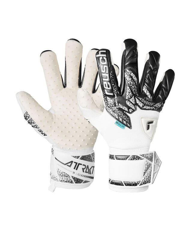 ATTRAKT SPEEDBUMP REUSCH GOALKEEPING GLOVES - WHITE/SILVER/BLACK
