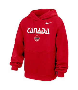 CANADA CLUB FLEECE PULLOVER HOODIE - YOUTH - UNIVERSITY RED