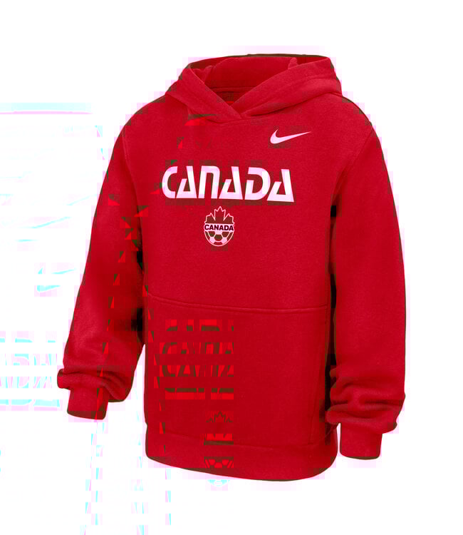 CANADA CLUB FLEECE PULLOVER HOODIE - YOUTH - UNIVERSITY RED