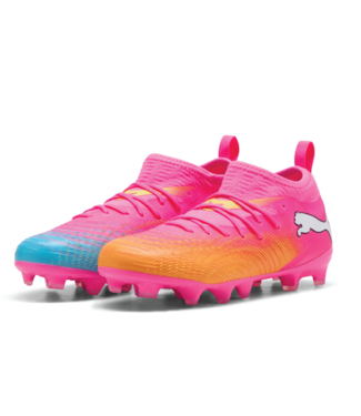 Puma FUTURE 9 MATCH FG/AG JR - POISONPINK/SUNSTREAM