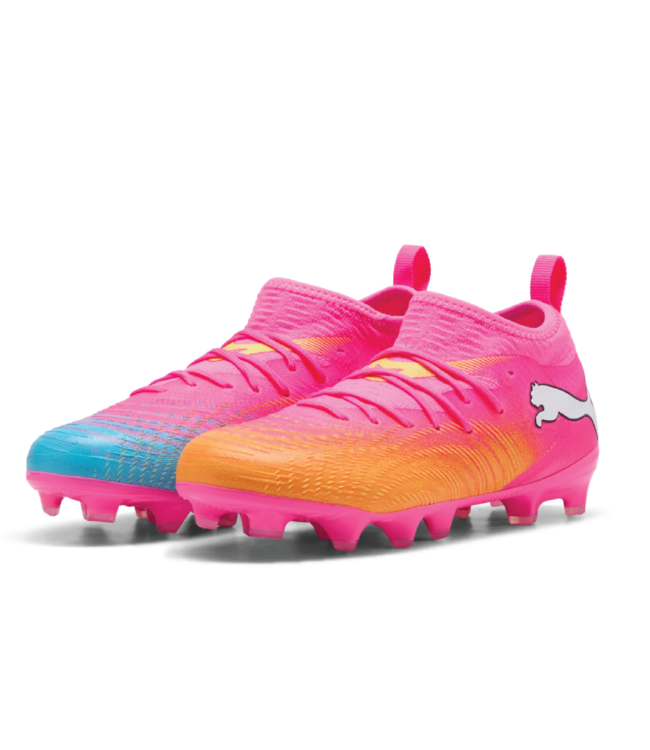 Puma FUTURE 9 MATCH FG/AG JR - POISONPINK/SUNSTREAM