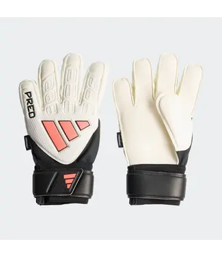 PREDATOR GK MATCH GLOVES - FINGER SAVER JUNIOR - WHITE/BLACK/SOLTUR