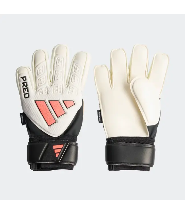 PREDATOR GK MATCH GLOVES - FINGER SAVER JUNIOR - WHITE/BLACK/SOLTUR