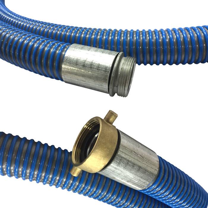 2" x 10ft Suction Hose w/Pin Lug Fittings