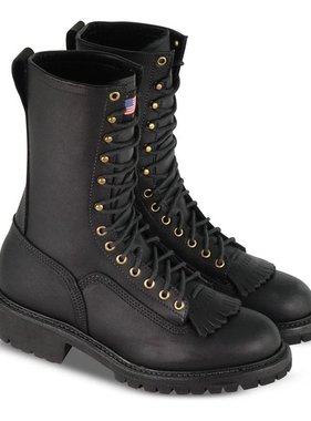 Thorogood Men's 10" Wildland Fire Resistant Boots - NFPA Certified Black Logger Boots