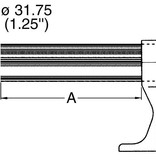 Allegis Aluminum Fluted Grab Rail (sold by the foot)