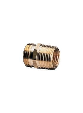 Brass 3/4" GHT x 3/4" NPT Double Male Hose Connector