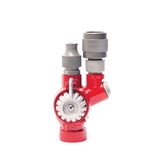 S&H Fire Products S&H Powder-Coated Twin Tip Forestry Nozzle, 1" NPSH (Red)