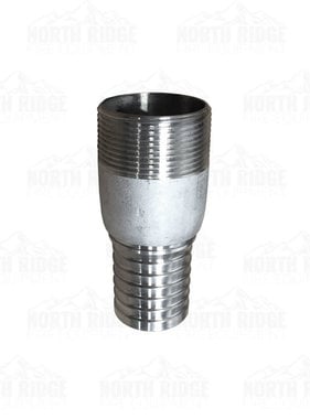 Hale 1.5" Stainless Steel Barb x NPT Male Hose Coupling