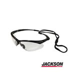 Jackson SG Safety Glasses with Black Frame, Clear Anti Fog Lens
