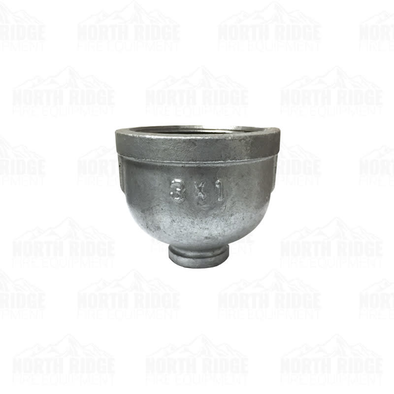 Legend Valve & Fitting 3" x 1" Galvanized Bell Reducer