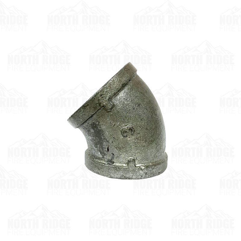 Legend Valve & Fitting 3" Galvanized 45-Degree Elbow