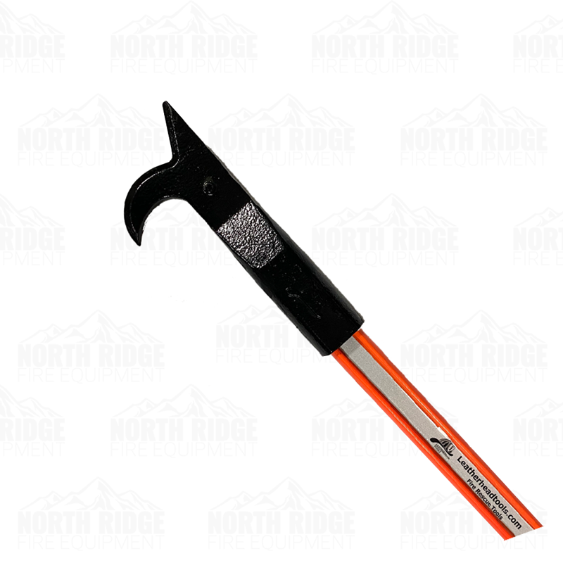 Leatherhead Tools Leatherhead American Hook, OAL 8 ft., HiViz Orange Dog-Bone Pole with D-Handle