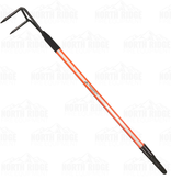 Leatherhead Tools Leatherhead Rubbish Hook, OAL 4', HiViz Orange Dog-Bone Pole with D-Handle