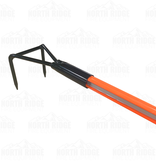 Leatherhead Tools Leatherhead Rubbish Hook, OAL 8', HiViz Orange Dog-Bone Pole with D-Handle