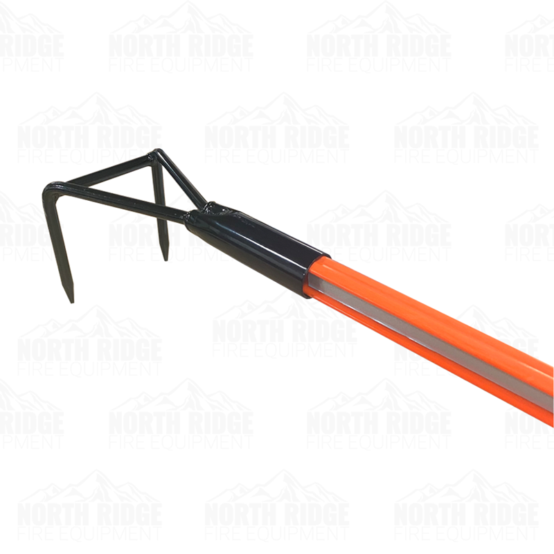 Leatherhead Tools Leatherhead Rubbish Hook, OAL 8', HiViz Orange Dog-Bone Pole with D-Handle