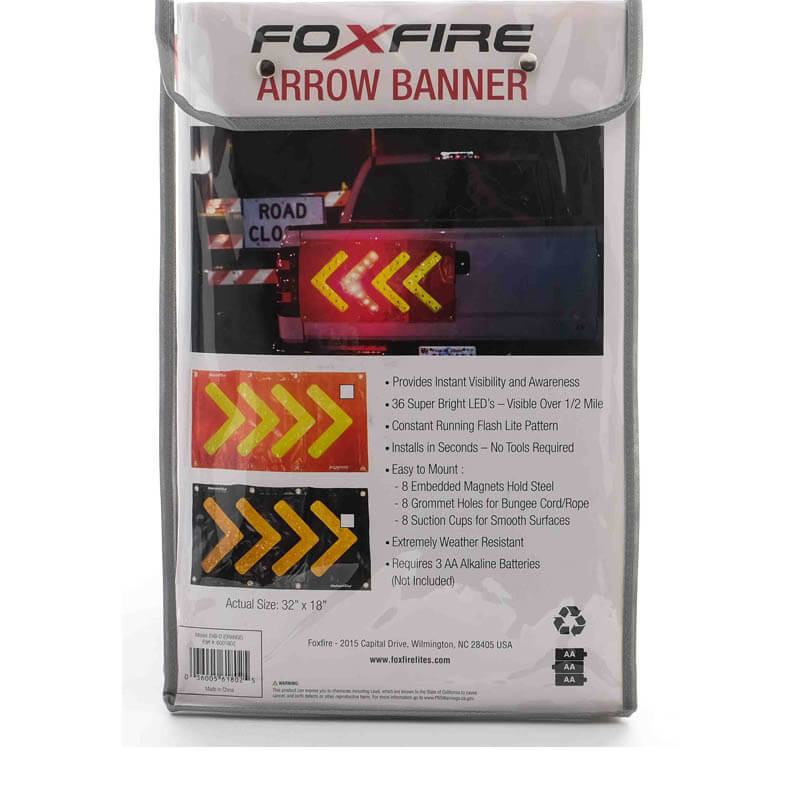 FOXFIRE Foxfire Directional Arrow Banner – Black