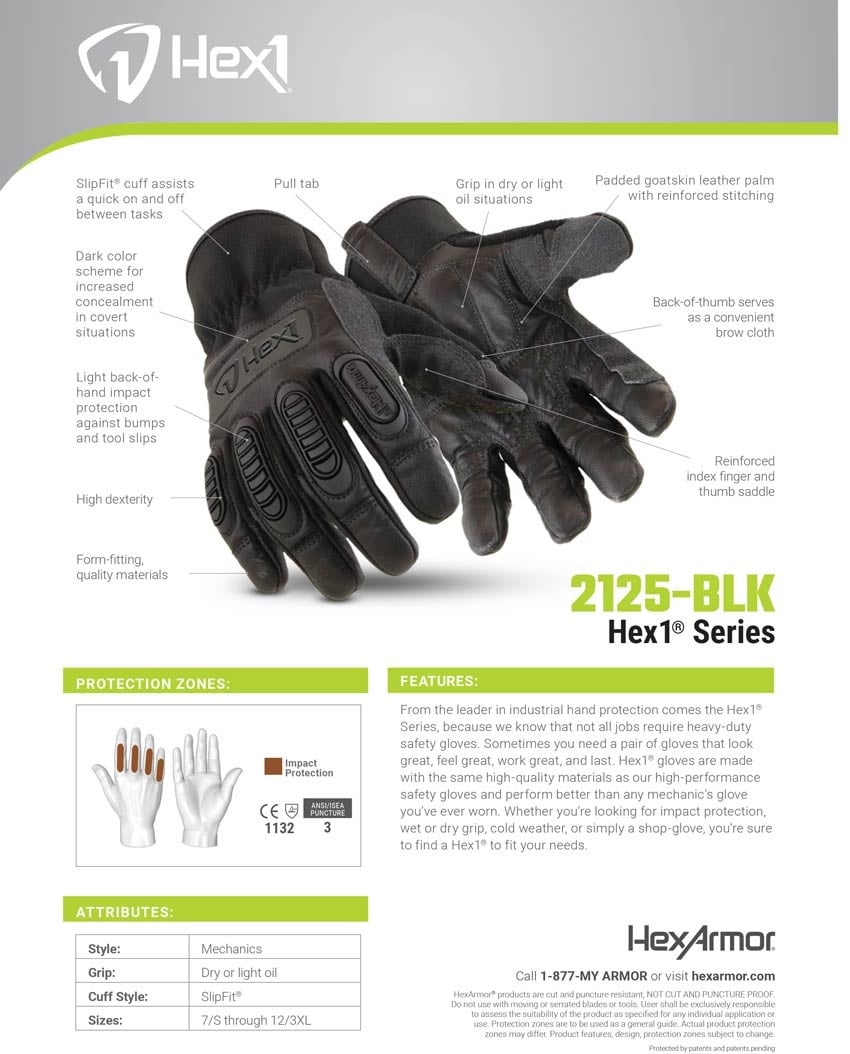 HexArmor Cold Protection Gloves,TPR Back,M,PR, Size: One Size