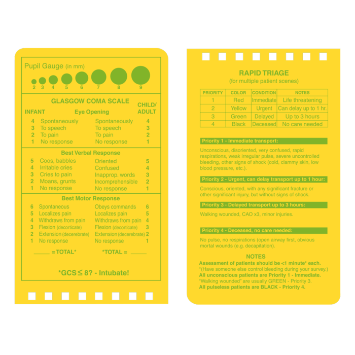 Rite in the Rain EMS Vital Stats Notebook Top-Spiral