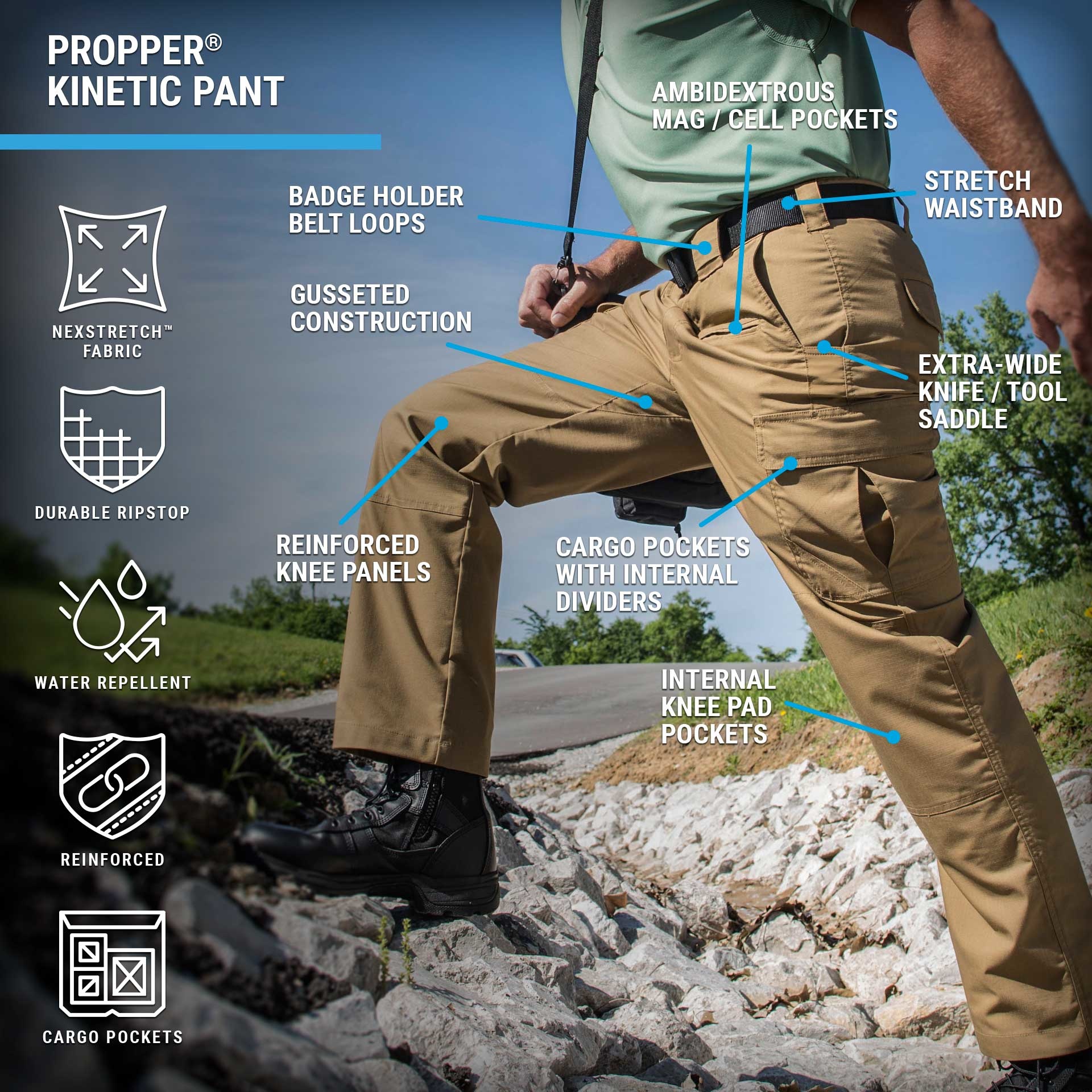 Tactical Pants, Men's, Stretch, Propper®
